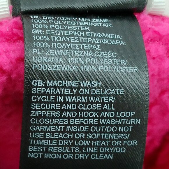 THE NORTH FACE Girl's Pink Fleece Full Zip Jacket L 14 / 16 Front & Back Logo - Picture 8 of 9